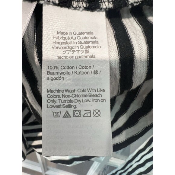 J Crew Short - Sleeve Stripped Tie - Waist T Shirt Dress Size XS Black & white - Picture 4 of 5